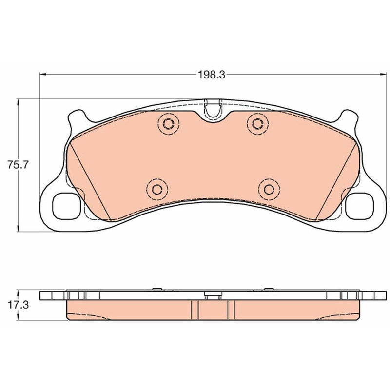 TRW Brake Pad Set GDB2057