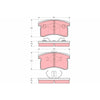 TRW Cotec Brake Pad Set Front GDB3126