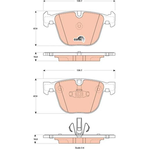 TRW Brake Pad Set GDB1857