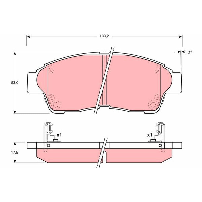 TRW Brake Pad Set GDB3207