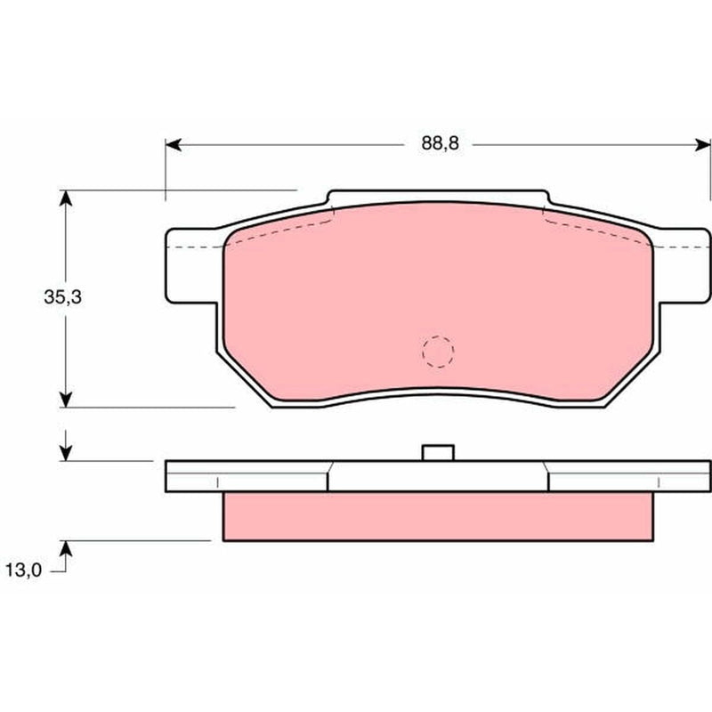TRW Cotec Brake Pad Set Rear GDB775