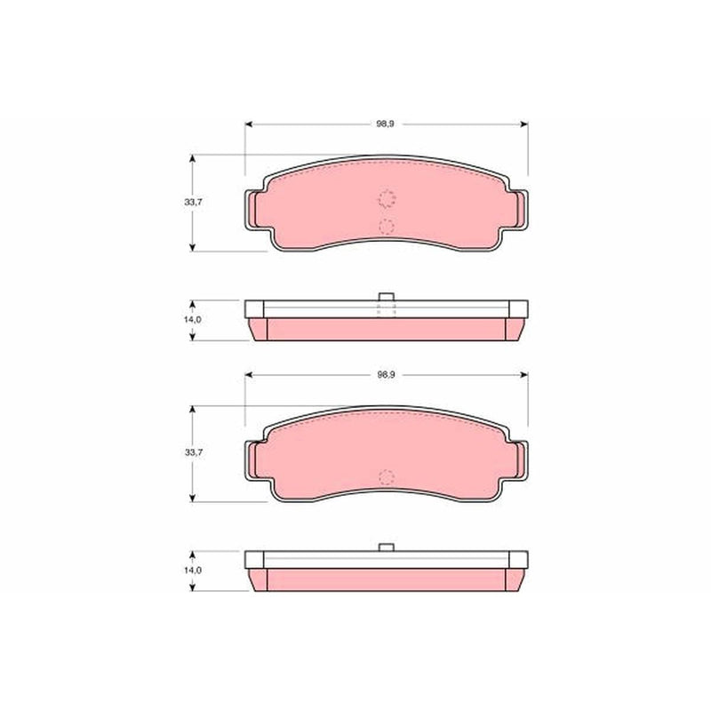 TRW Cotec Brake Pad Set GDB982