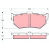 TRW Cotec Brake Pad Set Rear GDB372