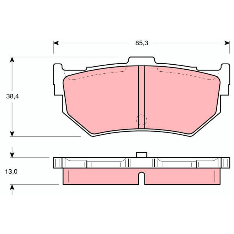 TRW Cotec Brake Pad Set Rear GDB372