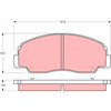 TRW Brake Pad Set GDB1134
