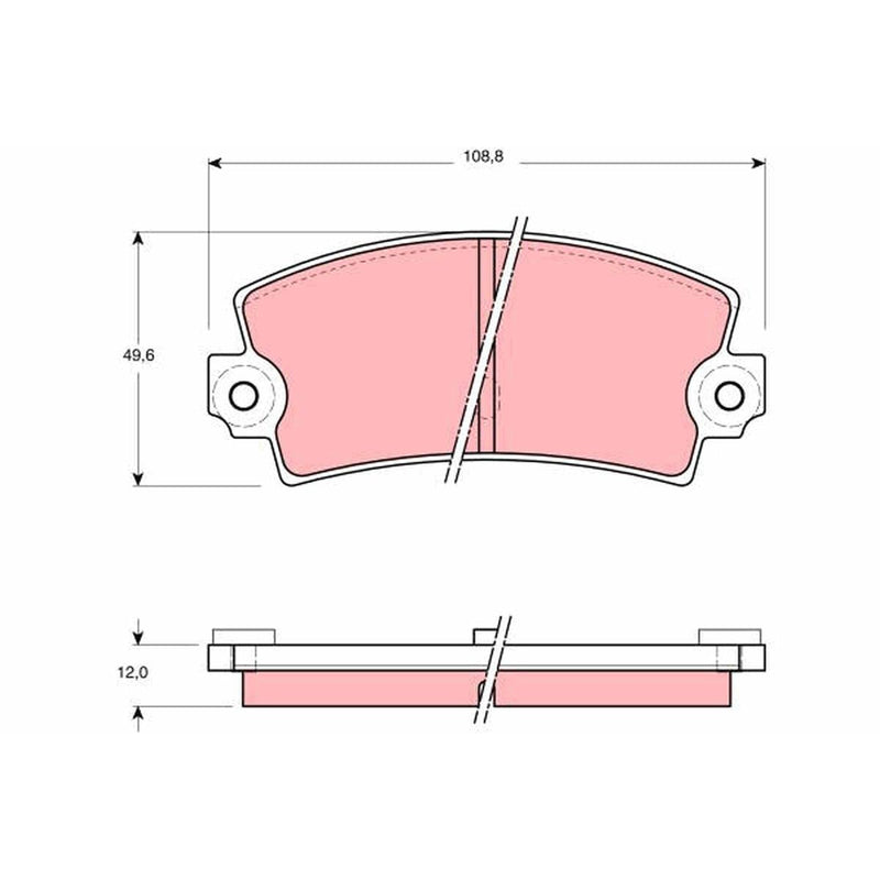 TRW Cotec Brake Pad Set Rear GDB155