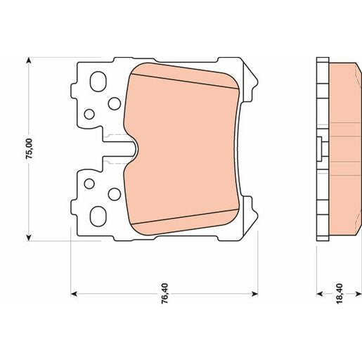 TRW Cotec Brake Pad Set GDB3475