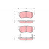 TRW Cotec Brake Pad Set Rear GDB3298