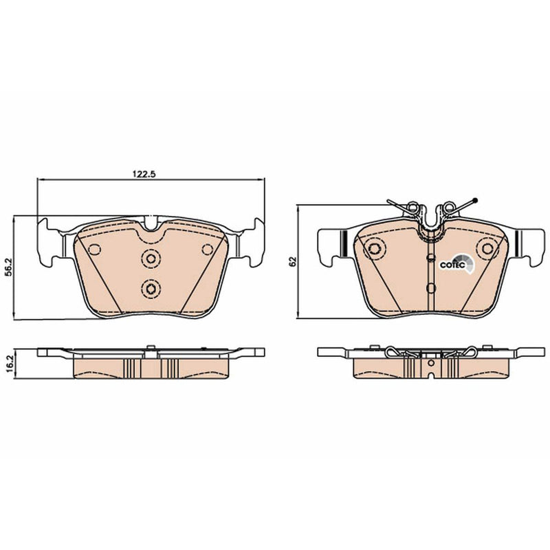 TRW Cotec Brake Pad Set Rear GDB2071