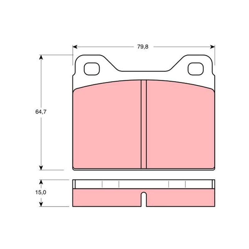 TRW Cotec Brake Pad Set Front GDB131