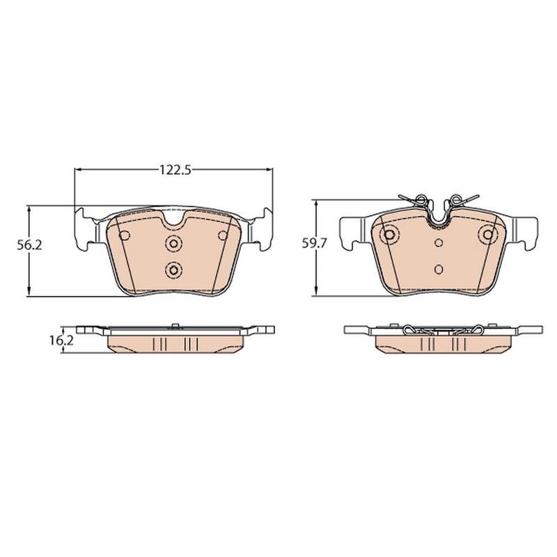 TRW Cotec Brake Pad Set Rear GDB2110