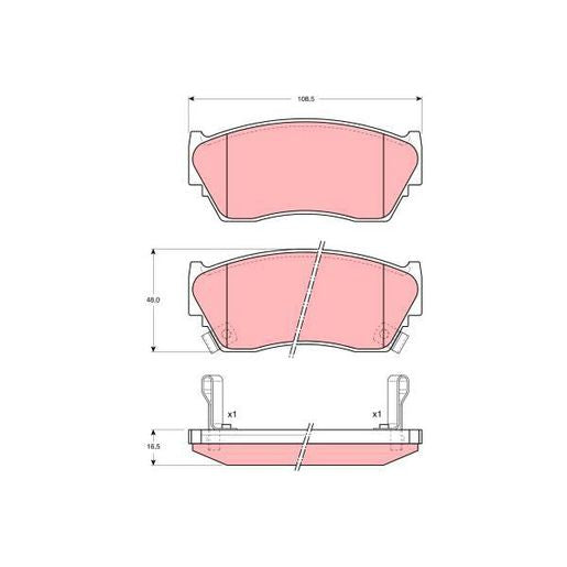 TRW Brake Pad Set GDB1012DT