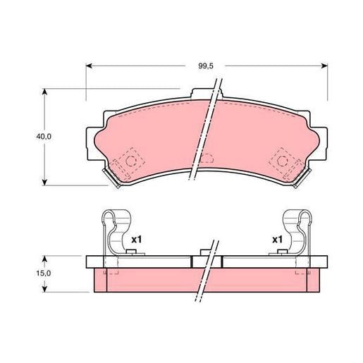 TRW Dtec Brake Pad Set Rear GDB3115DT