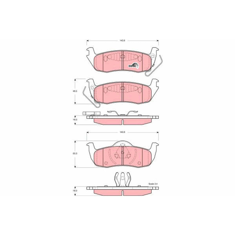 TRW Cotec Brake Pad Set GDB4137