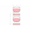 TRW Cotec Brake Pad Set Rear GDB3308