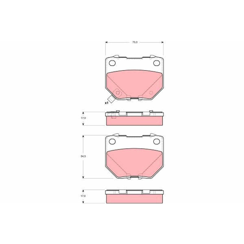 TRW Cotec Brake Pad Set Rear GDB3308