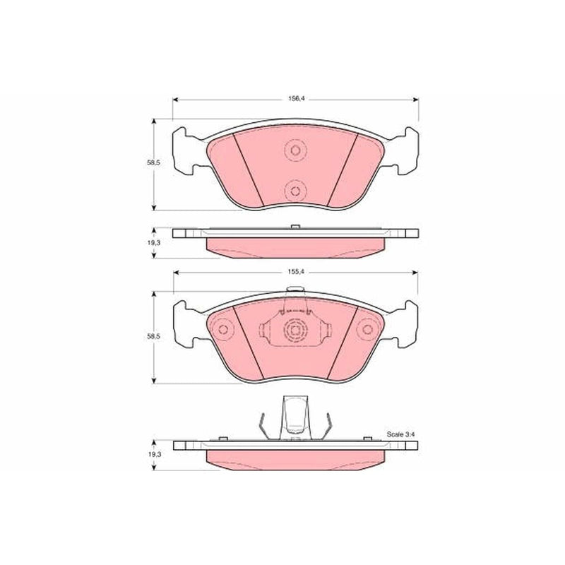 TRW Brake Pad Set GDB1406