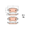 TRW Cotec Brake Pad Set Rear GDB2132