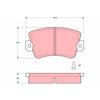 TRW Cotec Brake Pad Set Front GDB243