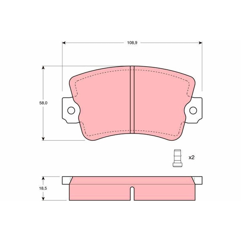 TRW Cotec Brake Pad Set Front GDB243