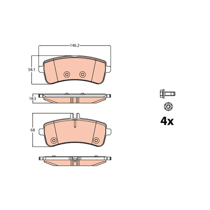 TRW Brake Pad Set GDB2079