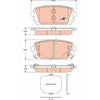 TRW Cotec Brake Pad Set Rear GDB3462