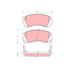 TRW Dtec Brake Pad Set Front GDB1013DT