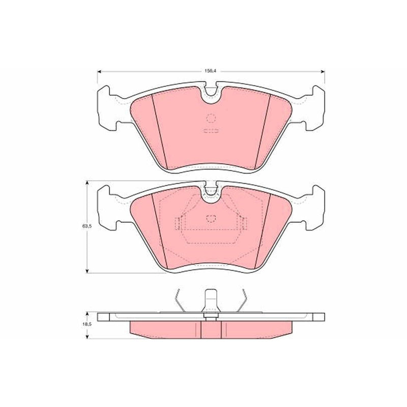 TRW Cotec Brake Pad Set Front GDB1355