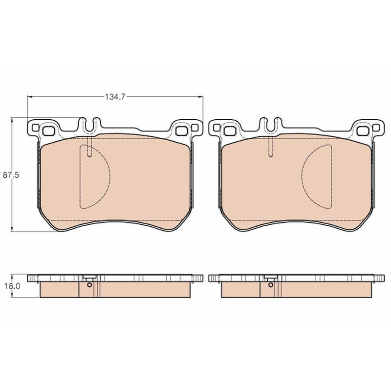 TRW Brake Pad Set GDB2013