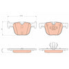TRW Cotec Brake Pad Set Rear GDB1937