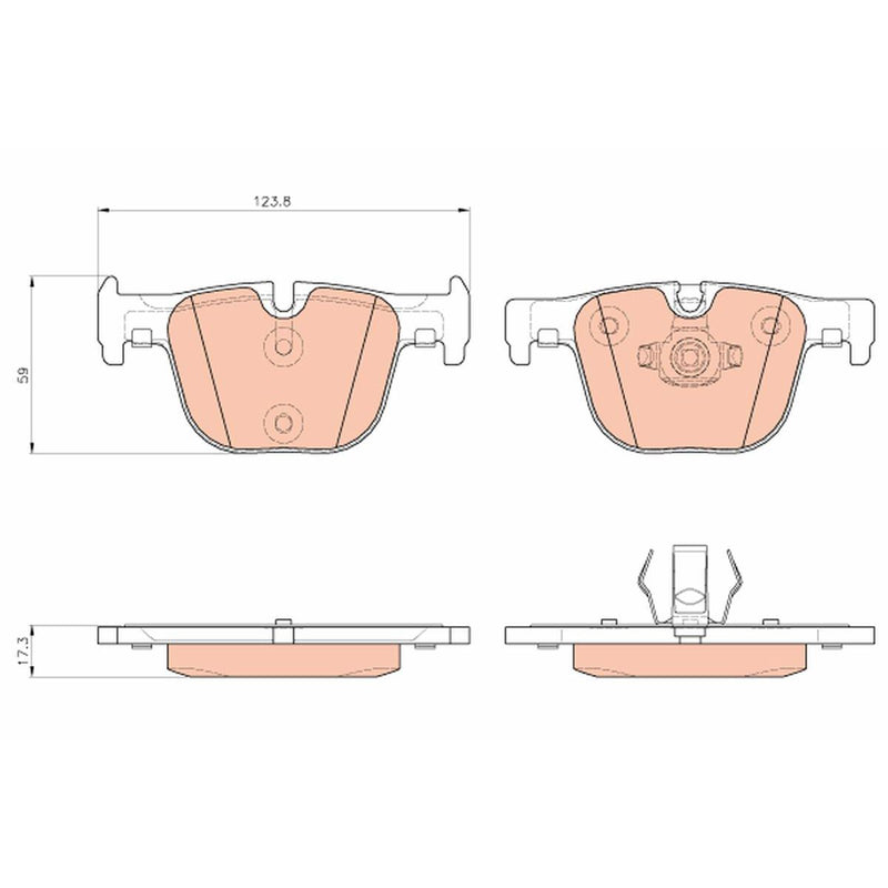 TRW Cotec Brake Pad Set Rear GDB1937
