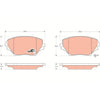 TRW Dtec Brake Pad Set Front GDB3251DT