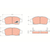 TRW Dtec Brake Pad Set Front GDB3218DT