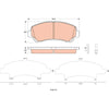 TRW Cotec Brake Pad Set Front GDB3521