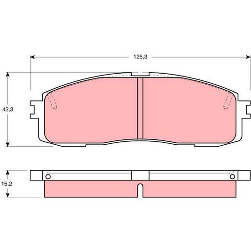 TRW Brake Pad Set GDB872DT