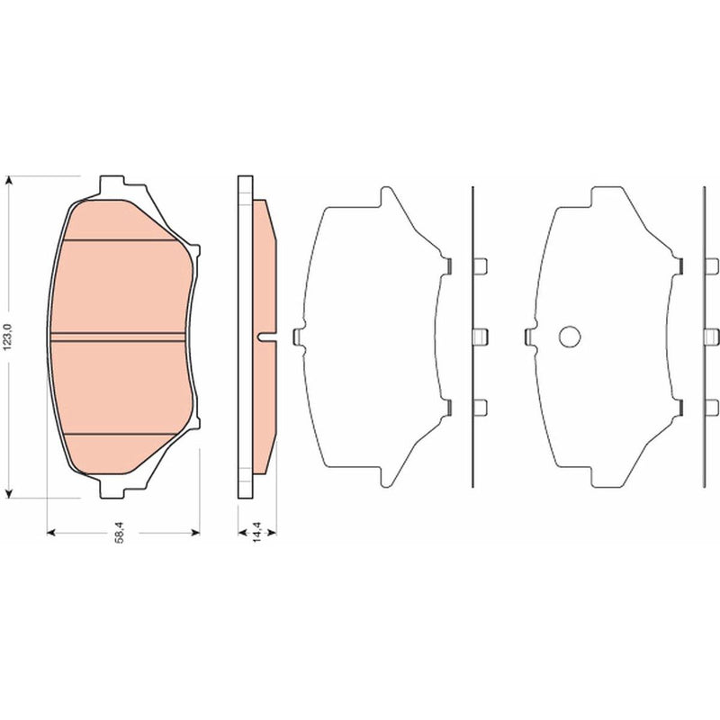 TRW Cotec Brake Pad Set Front GDB3401