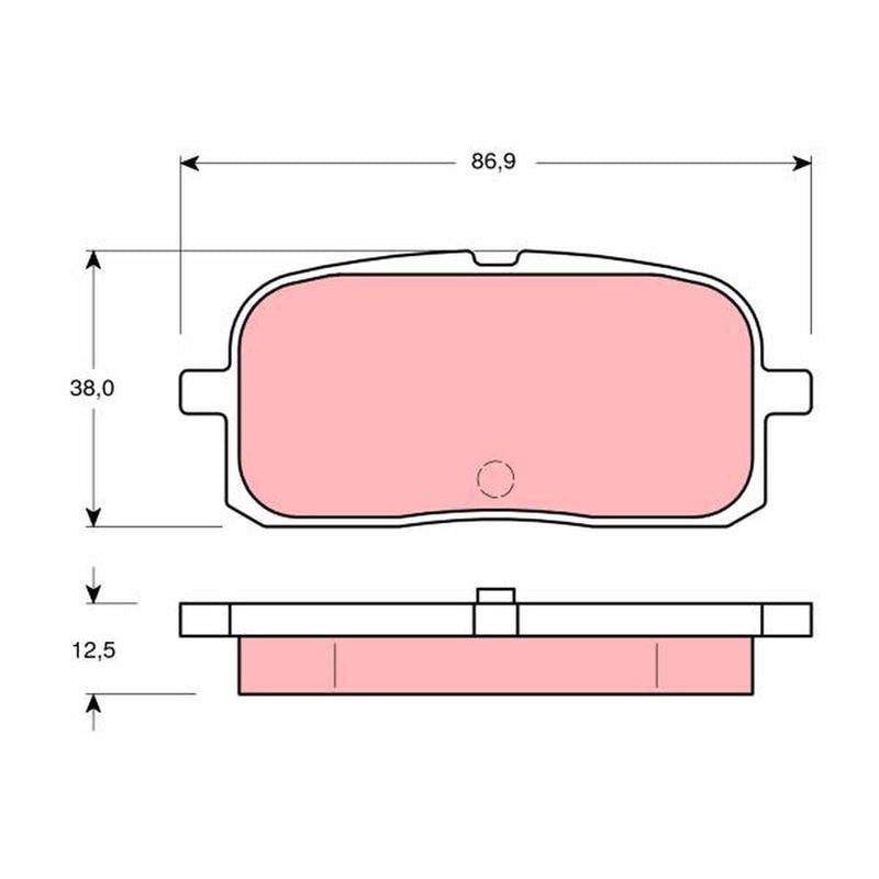 TRW Cotec Brake Pad Set Rear GDB3225