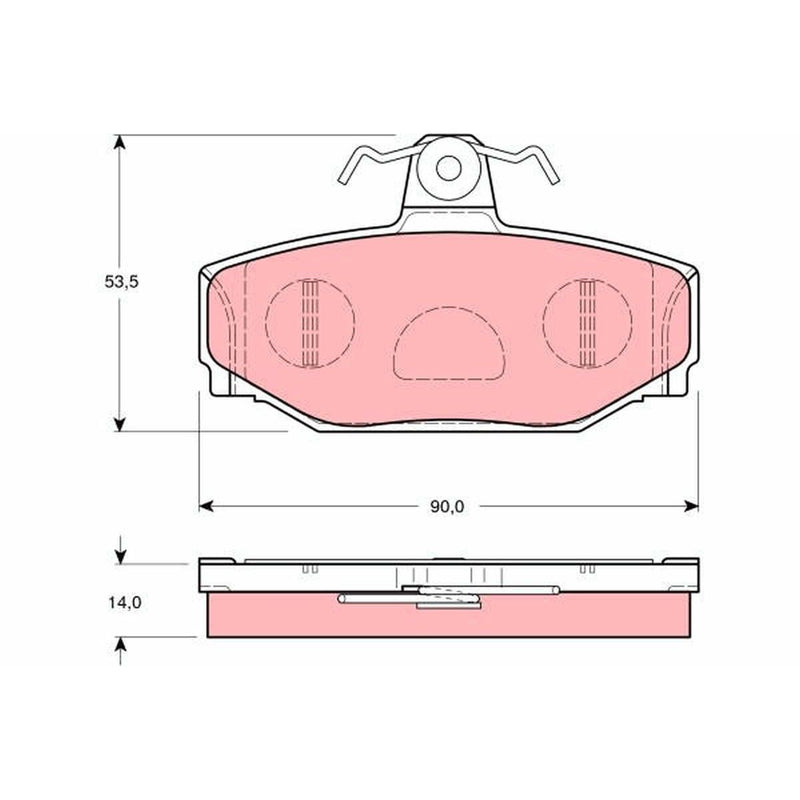 TRW Cotec Brake Pad Set Rear GDB1377