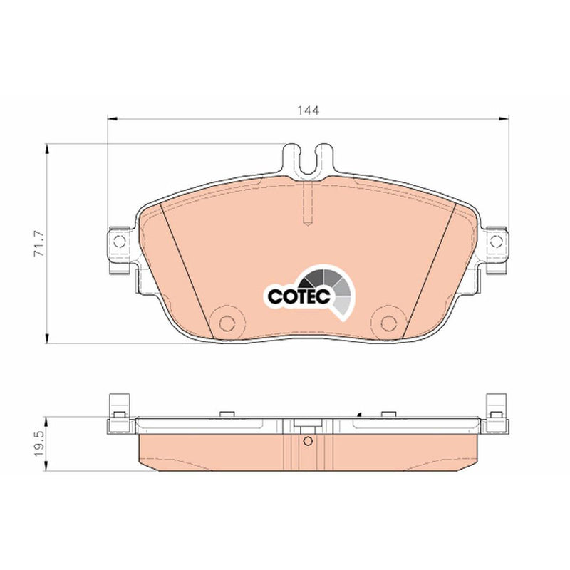 TRW Cotec Brake Pad Set Front GDB1932
