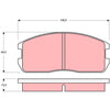 TRW Dtec Brake Pad Set Front GDB365DT