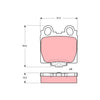TRW Dtec Brake Pad Set Rear GDB3233DT