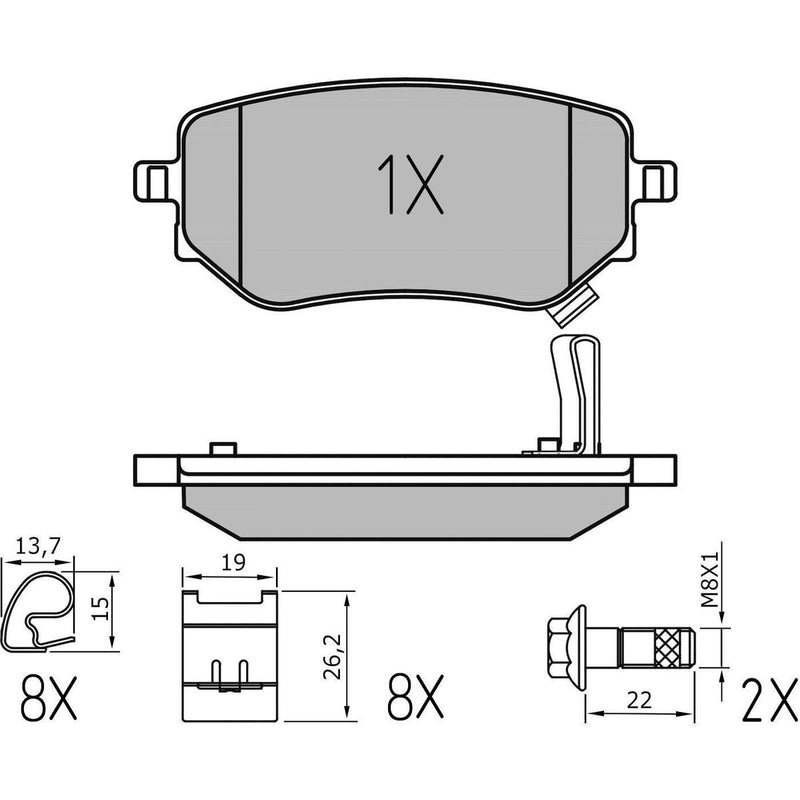Meyle Brake Pad Set 025 228 6118/PD