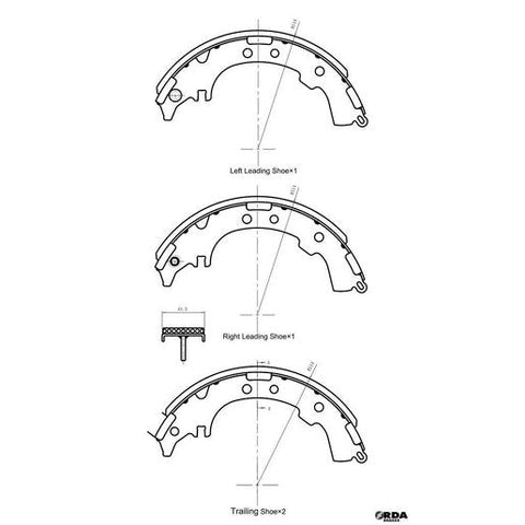 RDA Daihatsu Terios Rear Brake Shoes R2041