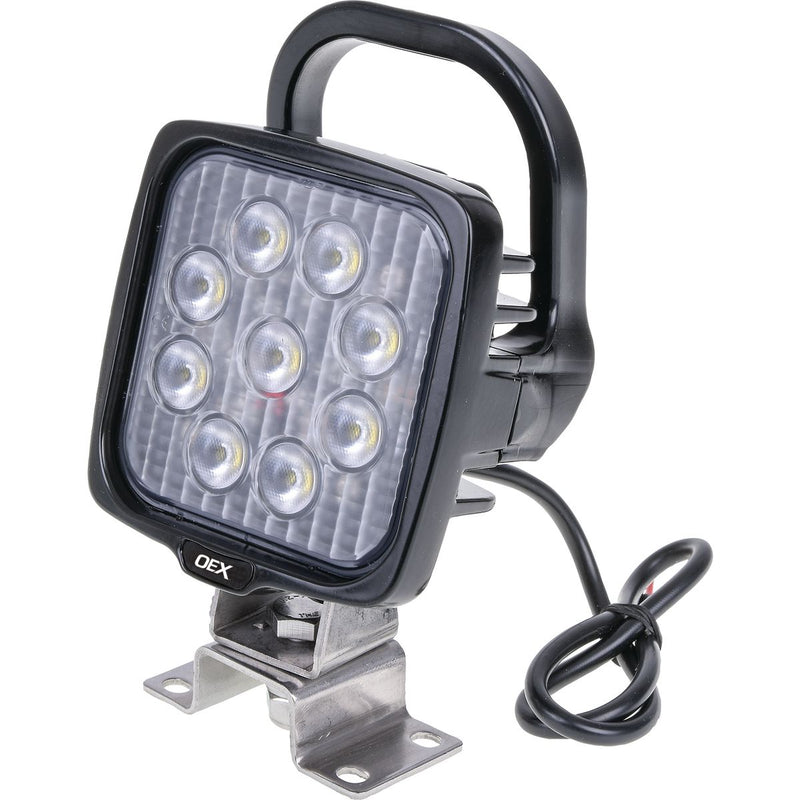 OEX Work Light With Handle & Switch - Square 9 LED.