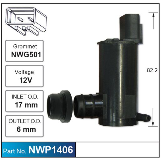 Nice Products Windscreen Washer Pump NWP1406