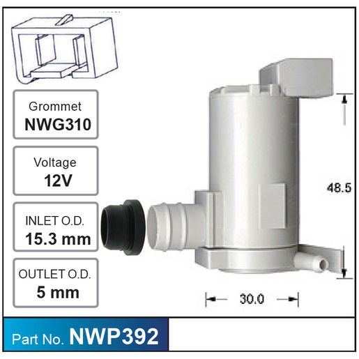 Nice Products Windscreen Washer Pump NWP392