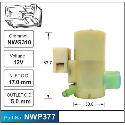 Nice Products Windscreen Washer Pump NWP377