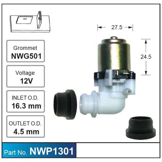 Nice Products Windscreen Washer Pump NWP1301