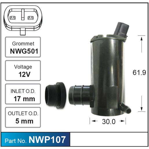 Nice Products Windscreen Washer Pump NWP107