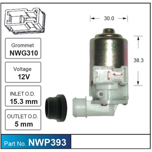 Nice Products Windscreen Washer Pump NWP393